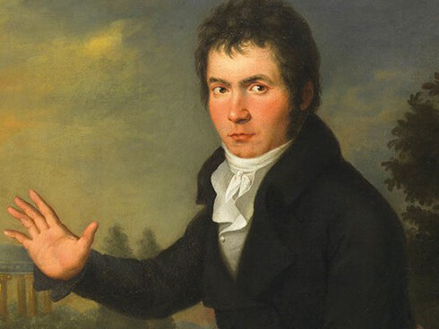 A serenidade poética de Ludwig Van Beethoven e a expressividade criativa solidificam seu lugar de maestro de suas grandes composições. Arte de Josef Willibrord Mähler, Retrato de Ludwig van Beethoven, 1804–1805