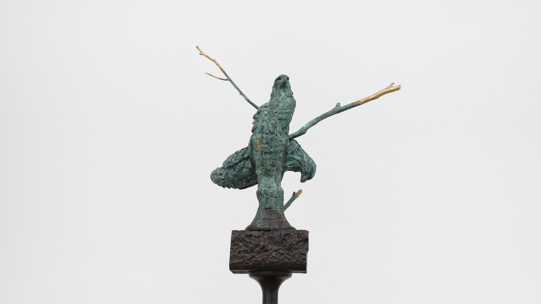 Barrão,
Revoada (detail), 2023,
bronze,
100 x 31 1/2 x 33 1/2 in (254 x 80 x 85 cm),
Edition 3 + 2 AP. Courtesy of the artist and Night Gallery