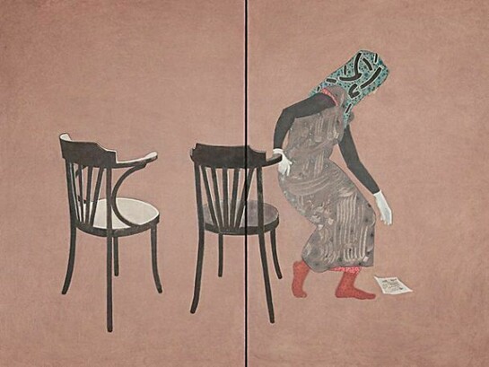 Rezvan Sadeghzadeh, 'Untitled', 2013, Acrylic on Canvas, 120 x 240 cm.