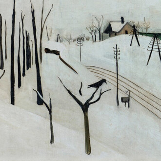 Amrita Sher-Gil, Winter, Zebegény (Hungary) (detail), January 1939. Courtesy of Drents Museum 