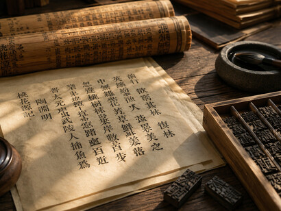 Developed in China around 600 AD and widely used during the Tang Dynasty, woodblock printing transformed communication, education, and the circulation of knowledge. By carving text and illustrations onto pearwood or jujube wood blocks, artisans produced works such as the Diamond Sutra (868 AD), the world’s earliest dated printed book, and the technique remained influential until the 19th century