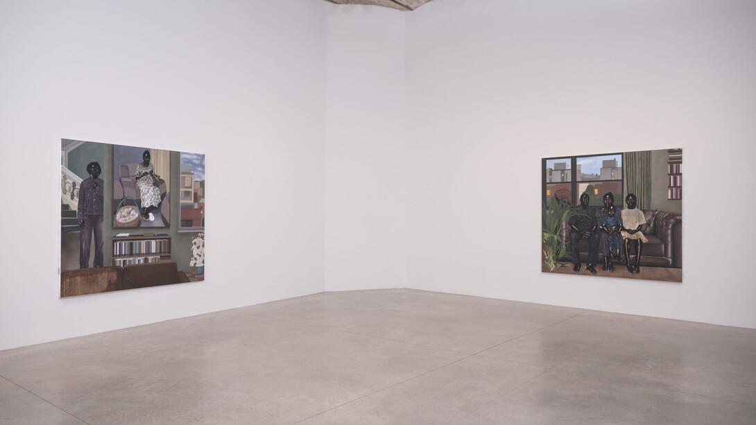 Eniwaye Oluwaseyi, Buried roots up in the air, exhibition view. Courtesy of Zidoun‑Bossuyt Gallery