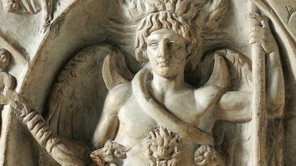 Particolare del rilievo marmoreo del dio Aion - Prima metà del II secolo d.C.