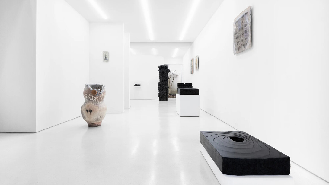 Satoru Hoshino and Masaomi Yasunaga, Sea of mud, wall of flame, exhibition view. Courtesy of Nonaka-Hill Gallery