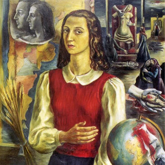Raquel Forner. Detalle de Autorretrato. Serie El Drama, 1941