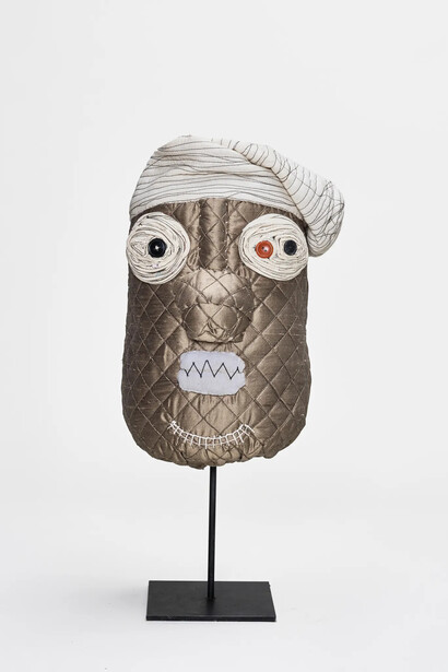 daaPo Reo, Visible man, a disappearing act part II / Made in Nigeria, assembled in America.., 2026. Courtesy of Fridman Gallery