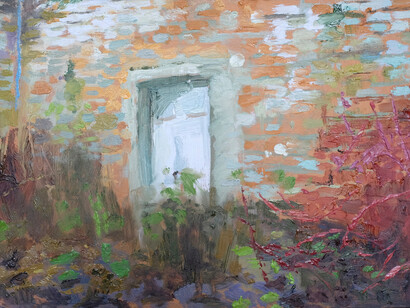 The Door, oil on board, 15 x 22 cm. Courtesy of Long & Ryle