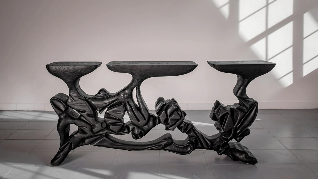 Hamza Kadiri, Sculptural console AB45H11, 2024. Avec l’aimable autorisation de la Galerie MCC