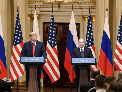 The 2018 Helsinki summit: Russian President Vladimir Putin and U.S. President Donald Trump hold a joint press conference