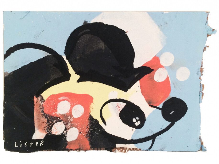 Anthony Lister, MINI 4, Acrylic on cardboard, Unique, Signed, 22.4 x 17.7 inches, 2014