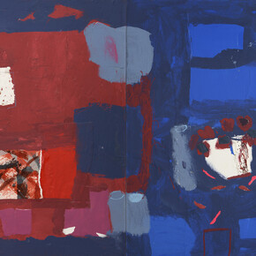 Kitchen Story Diptych I – mixed media on panel – 76 x 152cm. Courtesy of Thackeray Gallery
