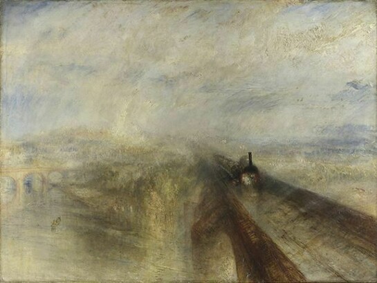 JMW Turner, Rain, Steam, and Speed - The Great Western Railway 1844, support: 910 x 1218 mm, Oil paint on canvas, The National Gallery, London