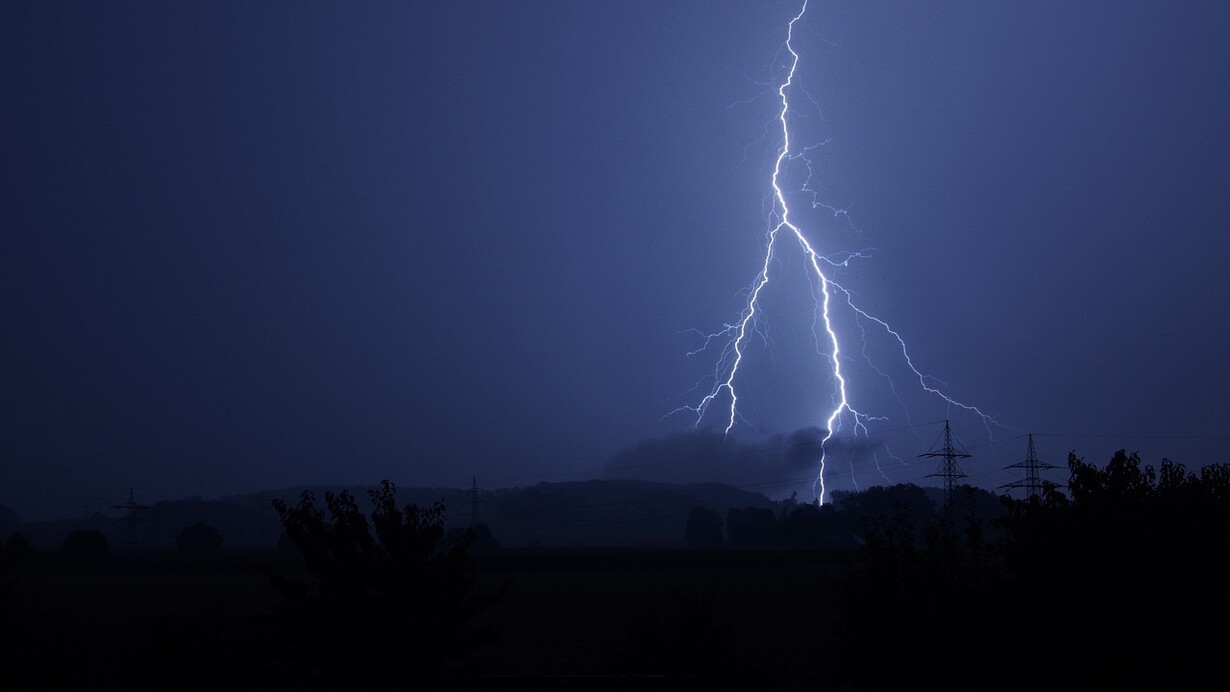 Fulmine. L’uomo coglie l’essere in un istante di illuminazione come quando riesce a vedere la foresta solo durante l’emissione di luce di un lampo