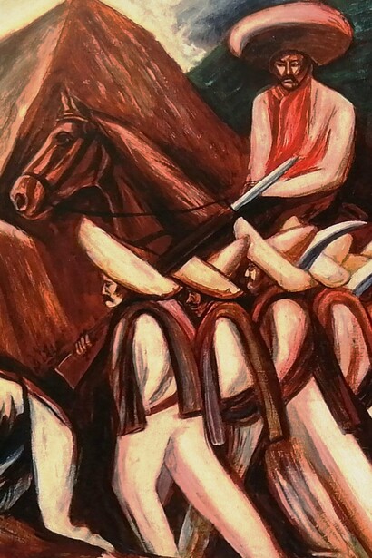 Detalle de "Zapatistas", de José Clemente Orozco, 1931