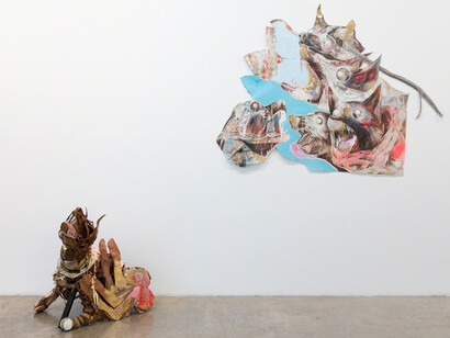 Lavar Munroe, Exhibiition view. Courtesy of Jack Bell Gallery