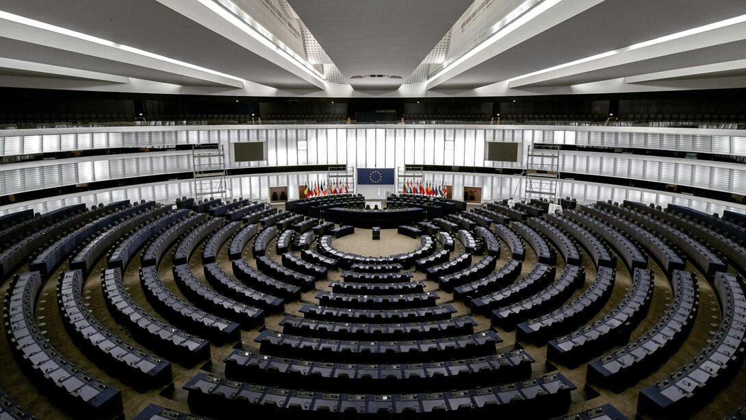 European Parliament meeting hall at Strasbourg, France