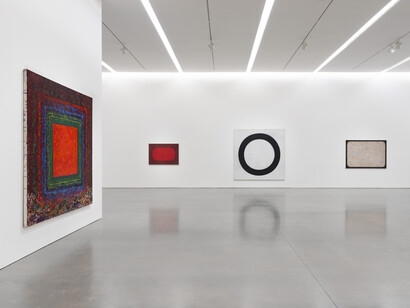Richard Pousette-Dart, Geometry of summer, exhibition view. Courtesy of Pace Gallery