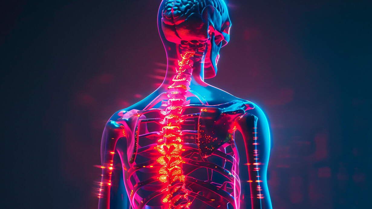 Ilustração do corpo humano. No âmbito fisiológico, a postura corporal desempenha um papel crucial no fluxo sanguíneo cerebral