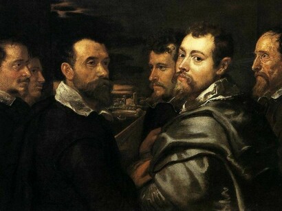 «Autorretrato com amigos» (1602), Rubens