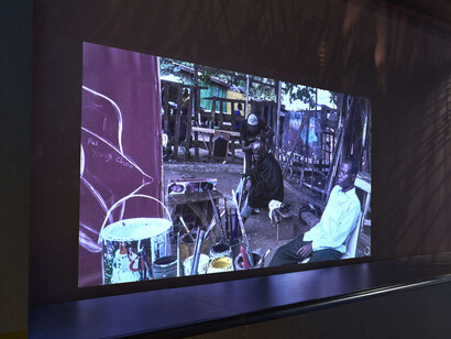 Kwame Akoto, Almighty God art works, exhibition view. Courtesy of Musée du Quai Branly