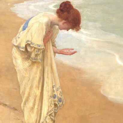 "The Sea Hath its Pearls", dettaglio, William Henry Margetson, 1897