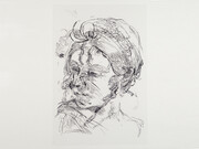 Glenn Brown, Drawing 45 (after Reni), 2014, ink on polypropylene, 45 x 30 cm, Courtesy de l’artiste et de la Galerie Max Hetzler, Berlin | Paris
