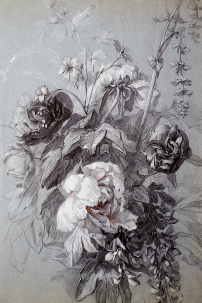 Paisaje y flores. Courtesy of Real Academia de Bellas Artes de San Fernando
