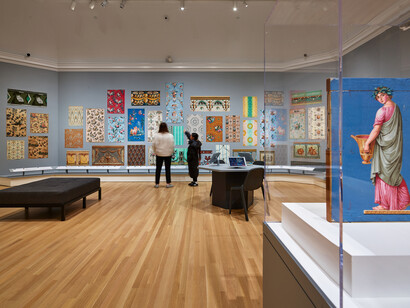 The art of french wallpaper design, exhibition view. Courtesy of Risd Museum