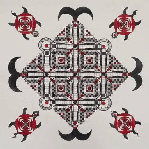 Natasha Singh, Gate within a gate-4- fractal study, 2025. Courtesy of Akar Prakar