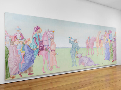 Salvo, Arrivare in tempo [Arriving on time], exhibition view. Courtesy of Pinacoteca Agnelli