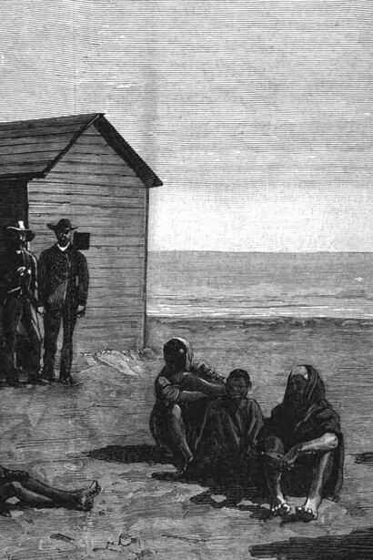 Dakhla beach, published 1885 in La Ilustración Española y Americana