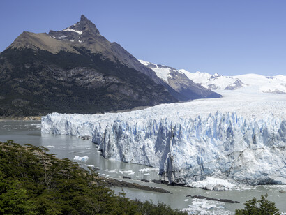 Panorámica del glaciar Perito Moreno (detalle), Parque Nacional Los Glaciares, Argentina. Los glaciares resguardan reservas estratégicas de agua dulce, indispensables para la vida, la biodiversidad y el futuro de las comunidades humanas