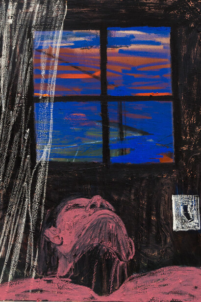 Switch, 2019, Oil and charcoal on canvas