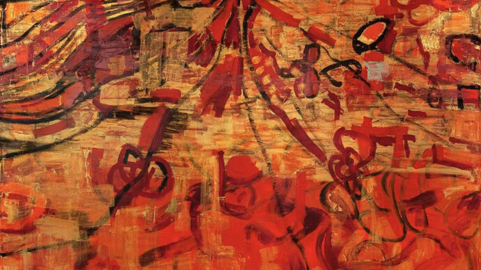 José Pablo Solís. Pintura acrílica (detalle), 2023