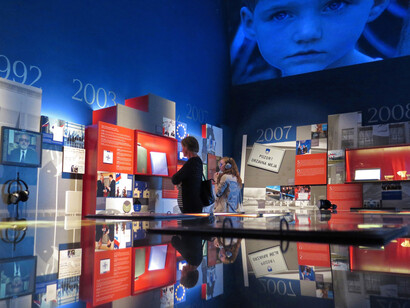 Slovenians in the 20th century, exhibition view. Courtesy of the National Museum of Contemporary History of Slovenia