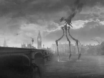 Ataque sobre Londres en "¡La gran guerra marciana!"