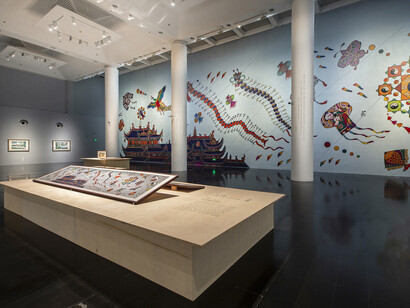 Various artists, Attuning to life-ode to the forest. Zhu Danian's nature poetry, exhibition view. Courtesy of Tsinghua University Art Museum