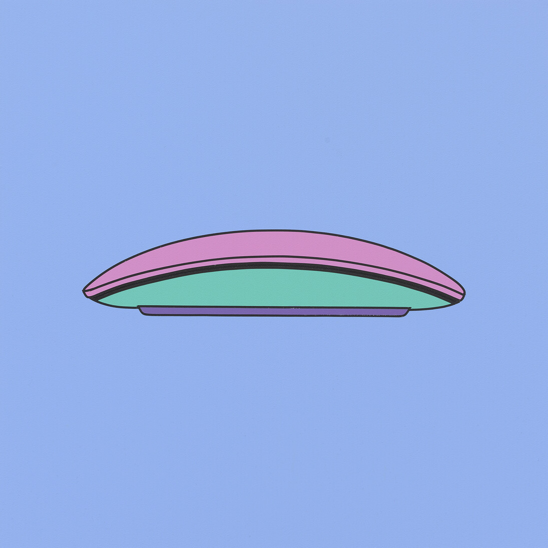 Michael Craig-Martin, Untitled (mouse), 2014, Acrylic on aluminium, 60 x 60 cm © Michael-Craig Martin. Courtesy Gagosian Gallery. Photo: Mike Bruce