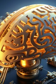 A metallic brain integrated with technology visually emphasizes the essential role of human critical thinking in an age defined by artificial intelligence