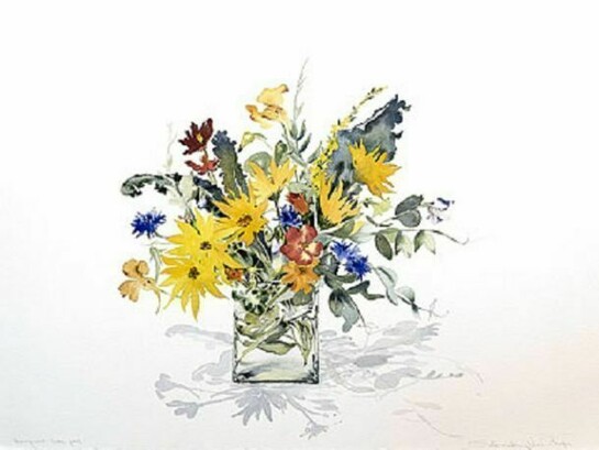 Susan Van Campen, Bouquet Late Fall, 2012, Watercolor on paper, 23 x 30 in.