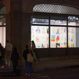 Alessandro Pessoli, NY window, exhibition view. Courtesy of Anton Kern Gallery