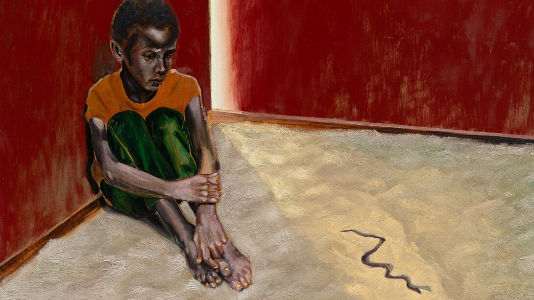 Antonio Obá, Paisagem interior, personagem adâmico, 2: contemplação, 2024. Courtoisie de Mendes Wood DM
