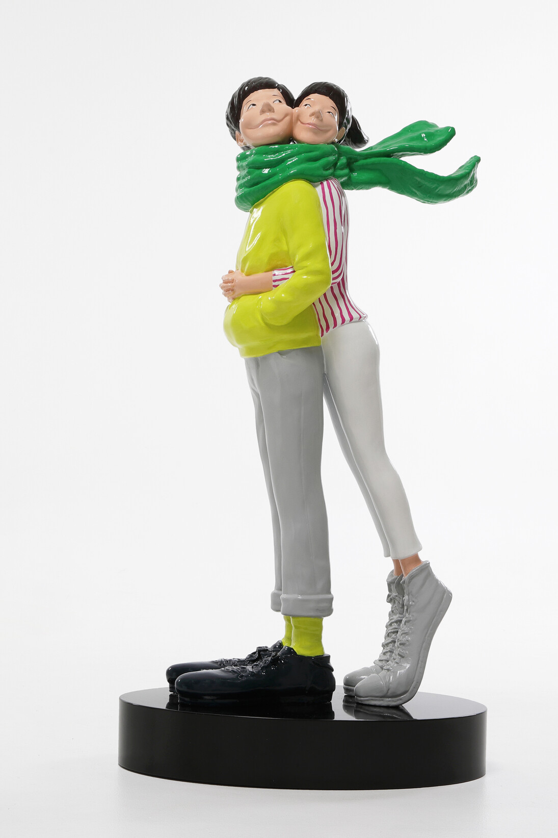 Kim Gyoung Min, You & me, 60x30x110cm, Painted on bronze, 2020, edition 5