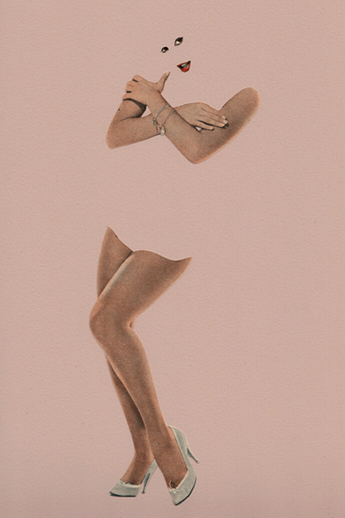 Joe Webb, Cover Up, Original Collage, 27 x 35 cm