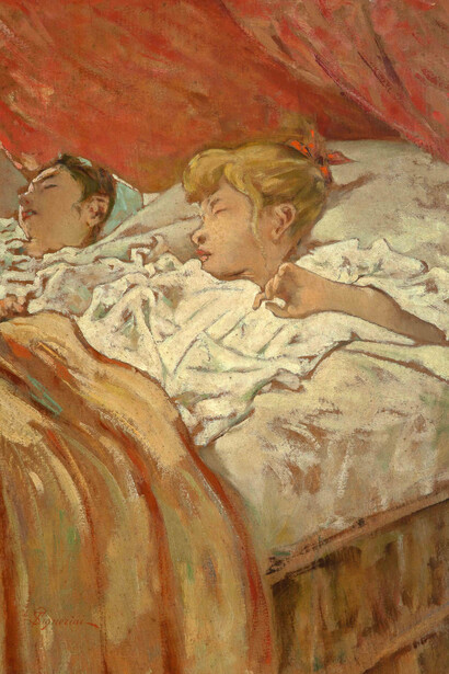 Telemaco Signorini
Bambini colti nel sonno, 1896
Olio su cartone, cm. 49,5x40
Collezione privata
