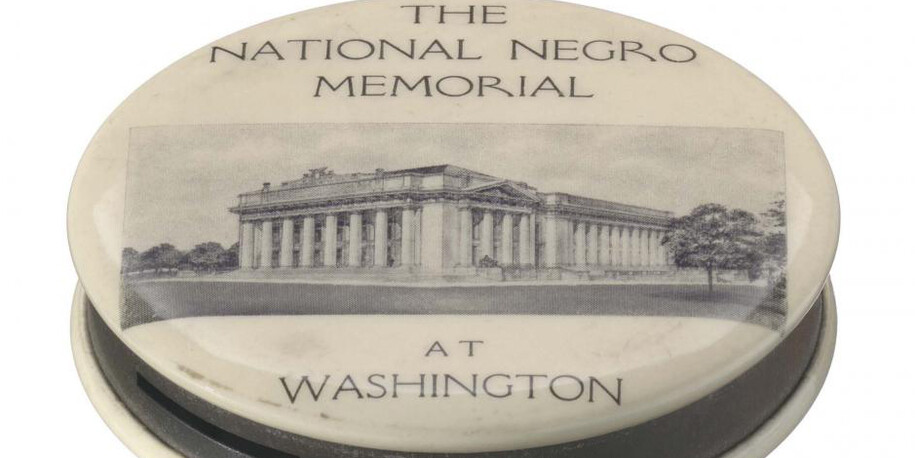 Keepsake pocket bank for the National Negro Memorial, ca. 1926. Commissioned by the National Memorial Association. Gift from the Ball-Haagland family in memory of Robert Ball, 2016.74. Courtesy of National Museum of African American History and Culture