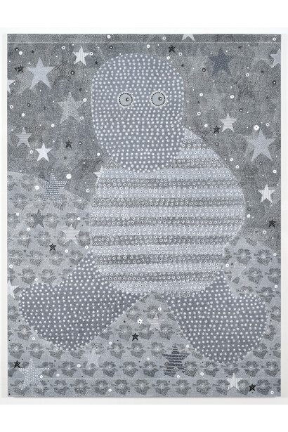 Glenn Goldberg, A Friend, 2015, Acrylic, gesso, ink, and pencil on canvas. 84” x 63”