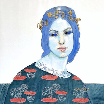 P. X. Miranda, Ahora, 2022, oil on canvas, 39.4x39.4 inches. Courtesy of Georges Bergès Gallery