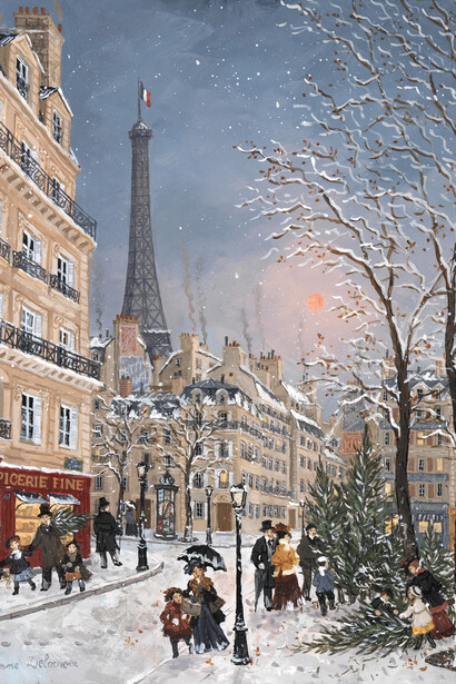 Mi Décembre, Acrylic on Board, 16" x 13"