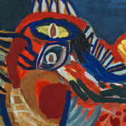 Karel Appel, Le coq furieux [The furious rooster] (detail), 1952. Courtesy of Kunstmuseum Bern